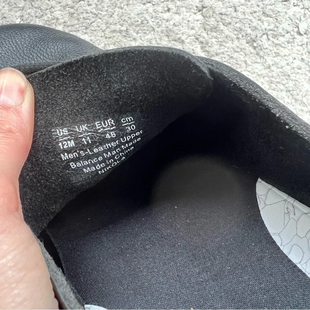 Dr. Scholl's Shoes Men's Pebble Black Leather Nikola Sneakers Size 12M - Picture 11 of 12